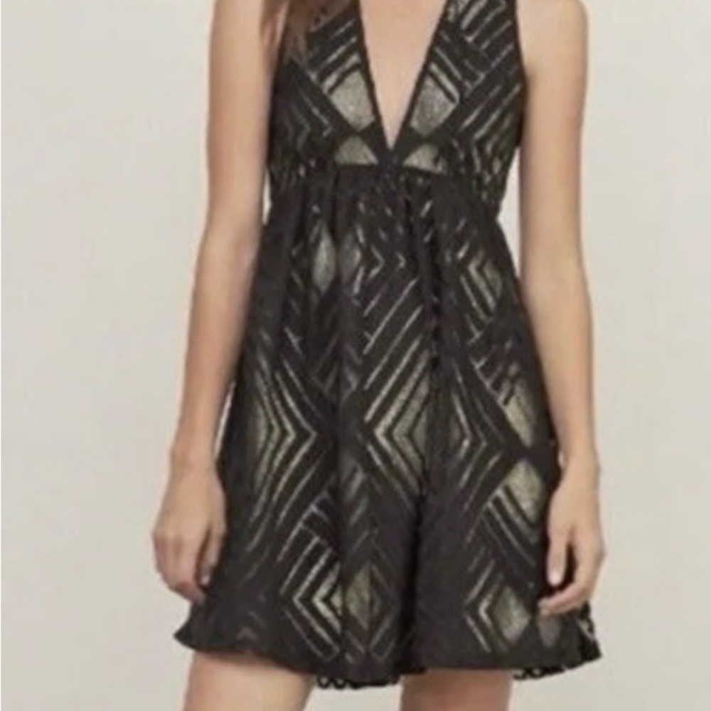 Abercrombie & Fitch Black and Gold Mini Dress